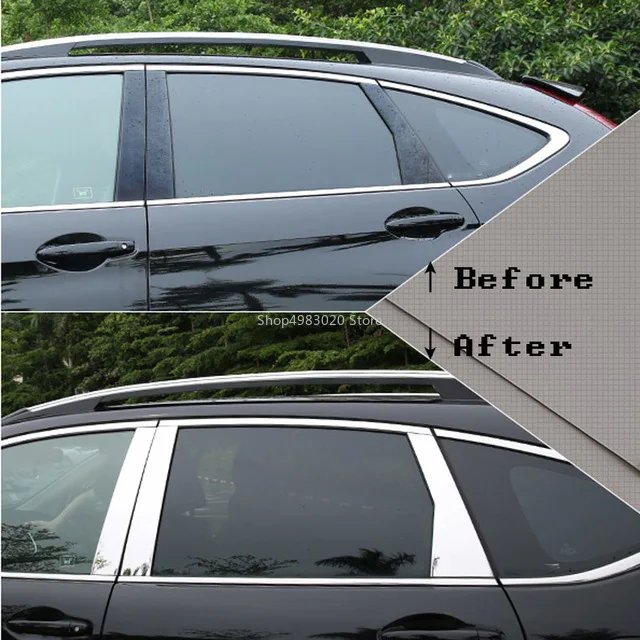 

For Honda CRV CR-V accessories 2012/13/14/15/16/17 Stainless steel Window Window light strip Trims Center Pillars Covers