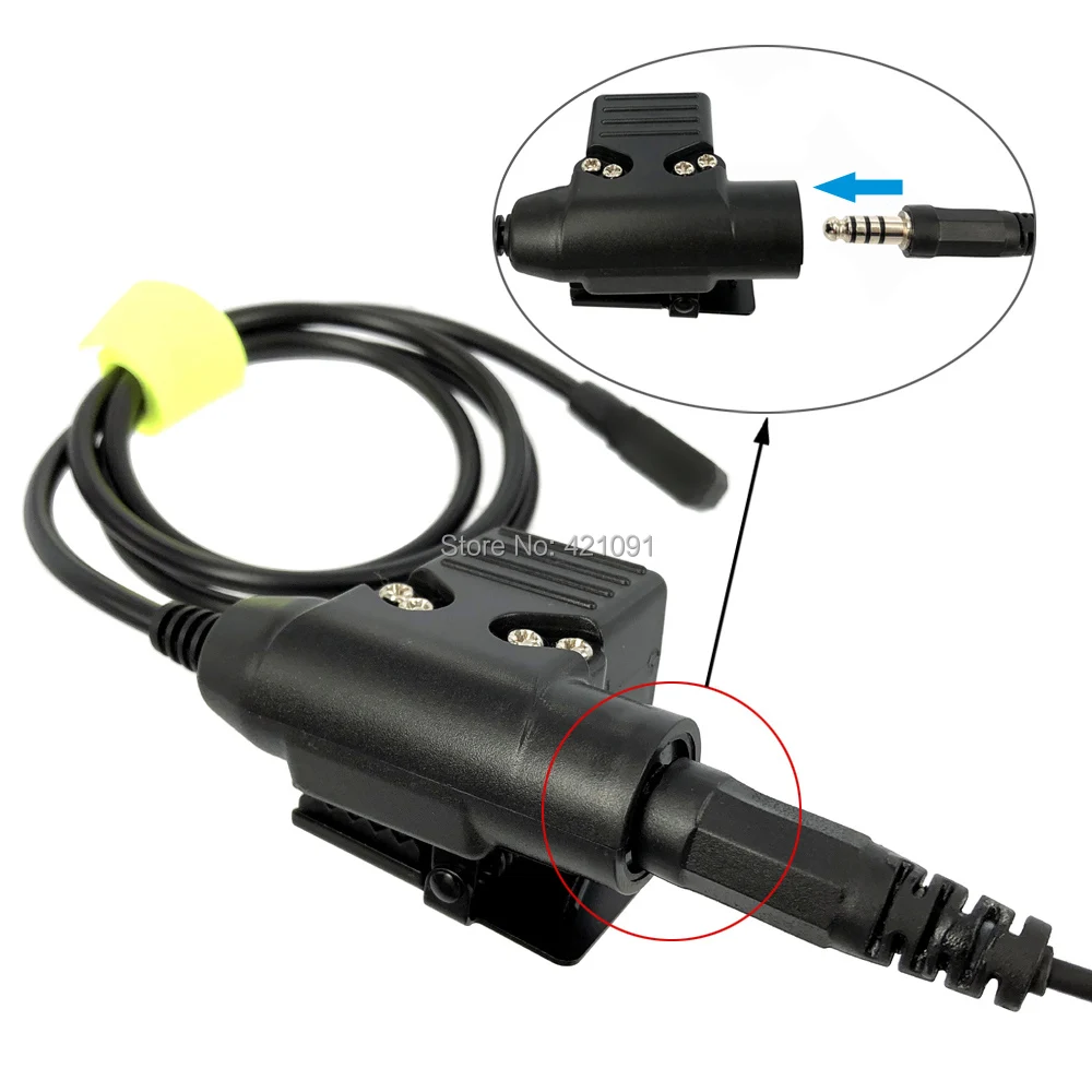 Walkie Talkie микрофон сверхмощный U94 PTT шеи горло наушник радио тактическая гарнитура