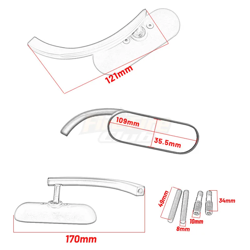 Универсальные черные мотоциклетные боковые зеркала заднего вида для Harley Touring