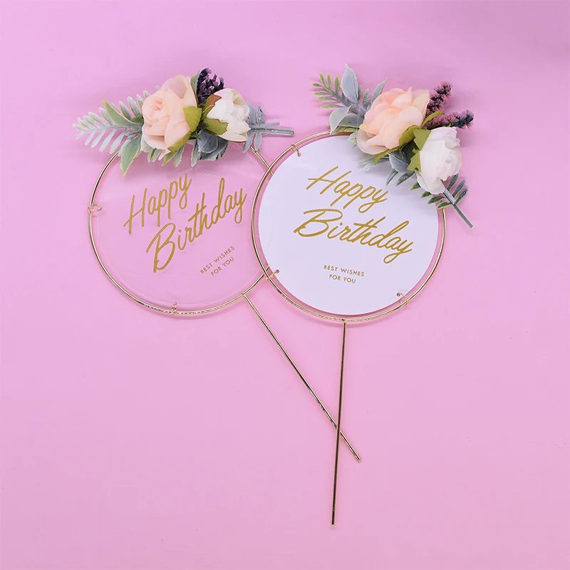 Искусственное украшение металлическое кольцо искусственные флаги цветы для