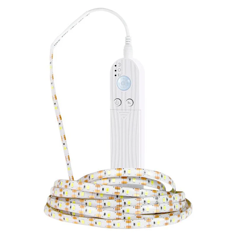 

Wireless Motion Sensor LED Strip Light 5M USB Fita LED Strip Lamp Tape TV Under Bed Cabinet Closet Wardrobe Stairs Night Light