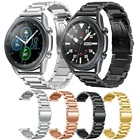 20 мм браслет из нержавеющей стали для Samsung Galaxy Watch3 41 мм для активного отдыха на возраст 1, 2, большие размеры 40-44 мм 22 металлический браслет петля для мобильного часо-3 45 мм 46 мм