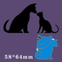 cutting metal dies cat and dog for 2020 new stencils diy scrapbooking paper cards craft making new craft decoration 5864mm