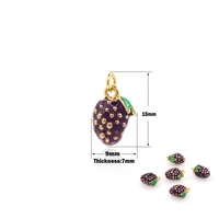 fruit grape string decoration 18k gold filled simulation fruit grape pendant gold diy making jewelry
