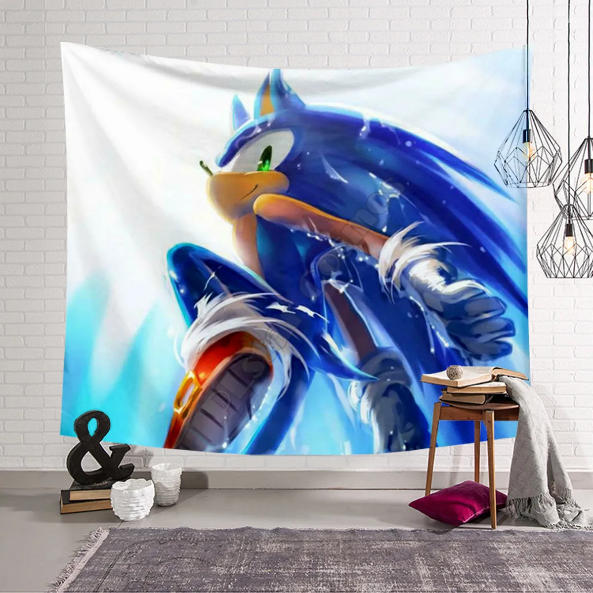 

PLstar Cosmos Tapestry Sonic 3D Printed Tapestrying Rectangular Home Decor Wall Hanging Home Decoration Style-01