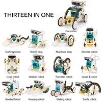 13 in 1 toys educational science kits toys solar technology robot learning scientific toy for children suit for 6 12 years old