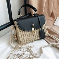 fashion rattan shoulder bags womens designer handbags luxury wicker woven crossbody bag summer beach straw bag lady small totes