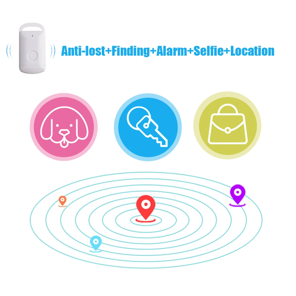 KKMOON, gps локатор, анти-потеря, брелок, кошелек для домашних животных, детский умный будильник, itag, Bluetooth, трекер, устройство для отслеживания, брелок, трекер