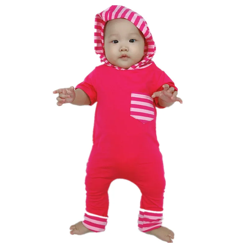 Комбинезон для маленьких девочек комбинезон с капюшоном из хлопка новорожденных