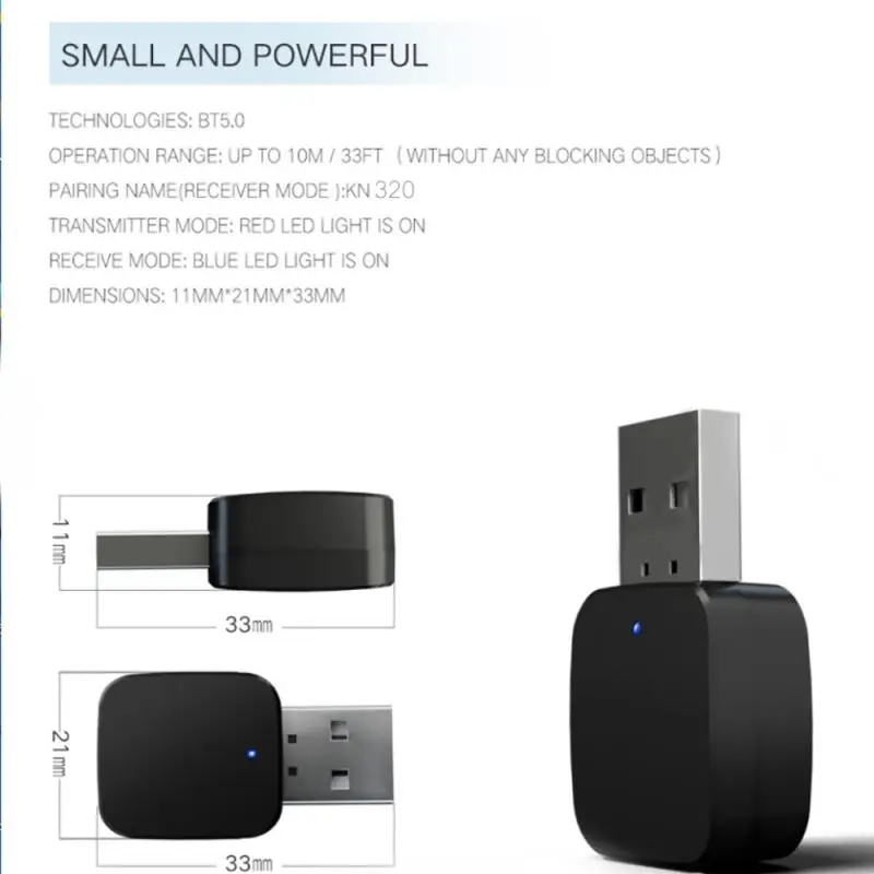 Новый приемник Bluetooth 5 0 передатчик мини стерео аудио AUX RCA USB разъем 3 мм для ТВ ПК