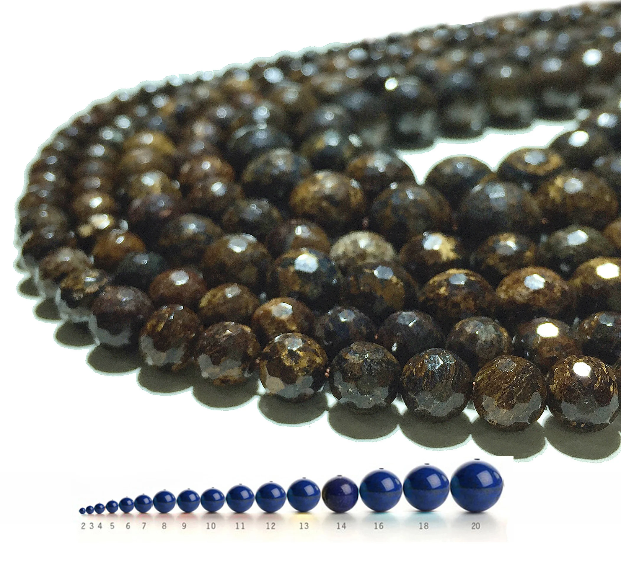 Bronzite граненые круглые бусины россыпью натуральный камень целебная энергия