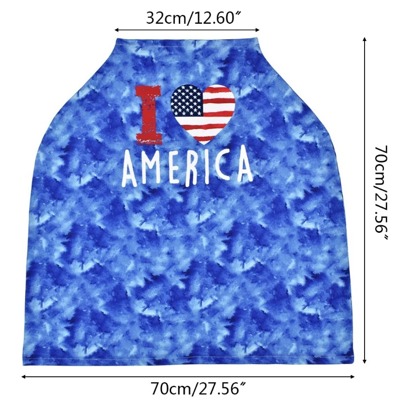 

American Flag Baby Breastfeeding Towel Infants Car Seat Stroller Breast Feeding Scarf Nursing Maternity Apron Cover