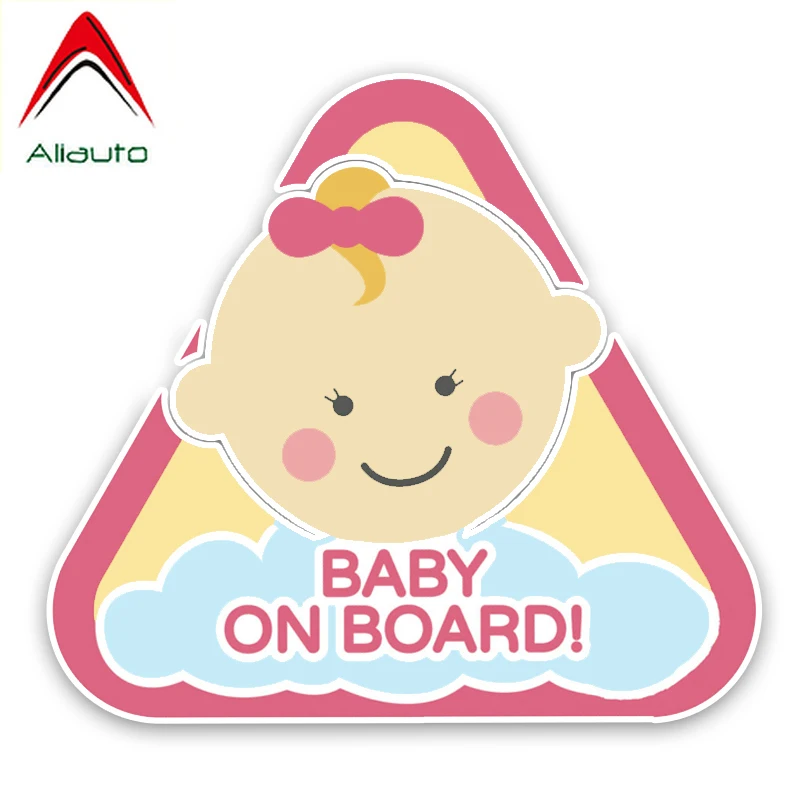 Мультипликационные предупреждающие автомобильные наклейки Aliauto милые детские