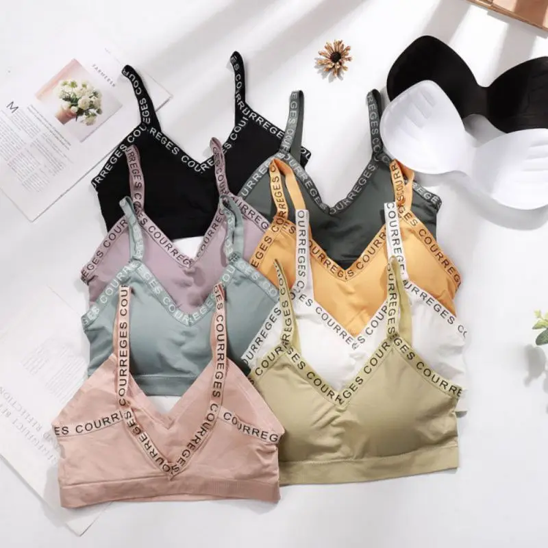 

Sports Bras for Women Seamless Padded Gym Running Bra Ladies Solid Color Fitness Sport Breathable Underwear