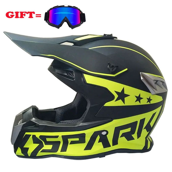 Motorcycle cross helmet for motorcycle helmet down MTB DH off road motorcycle cross racing helmet point with goggles - Цвет: 6