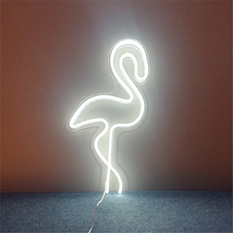 Индивидуальные Фламинго Одна деталь Гибкая неоновая трубка Красочные Полный лит