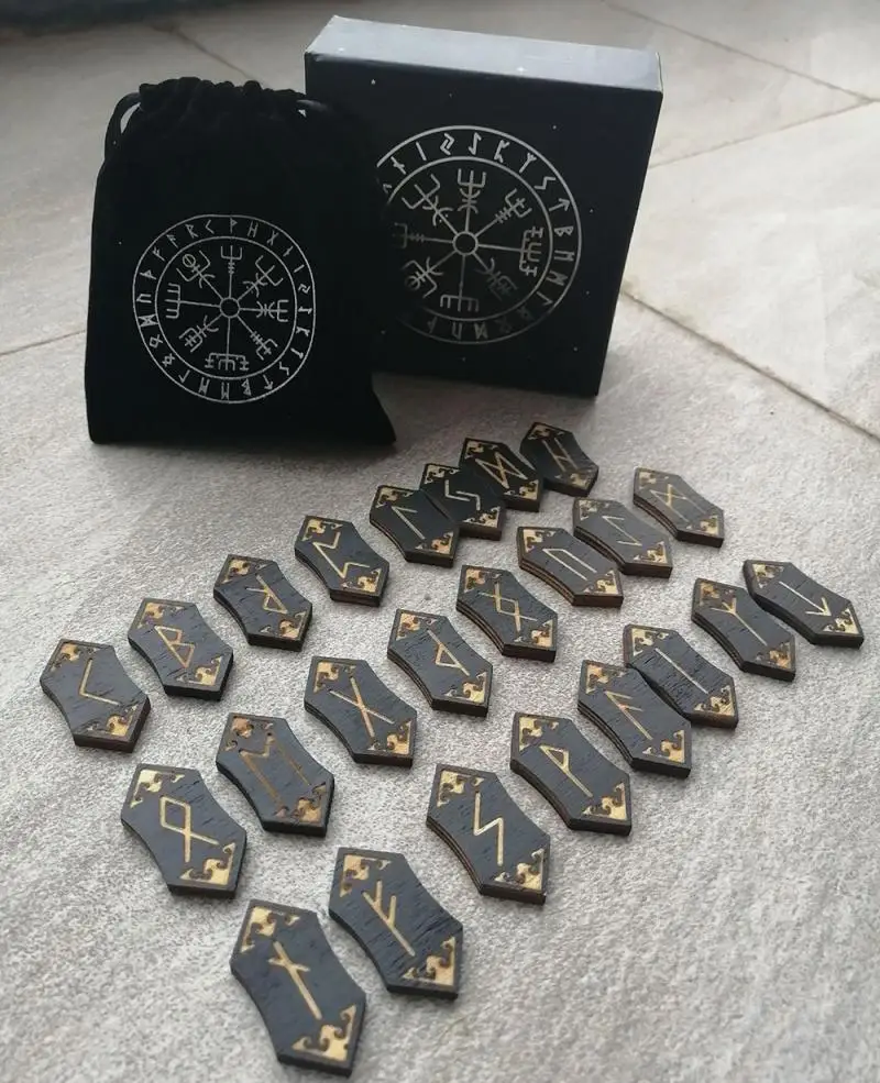 Реквизит для предсказаний Knot work Руна викингов Set Старший ФУТАРК Runes руны карты