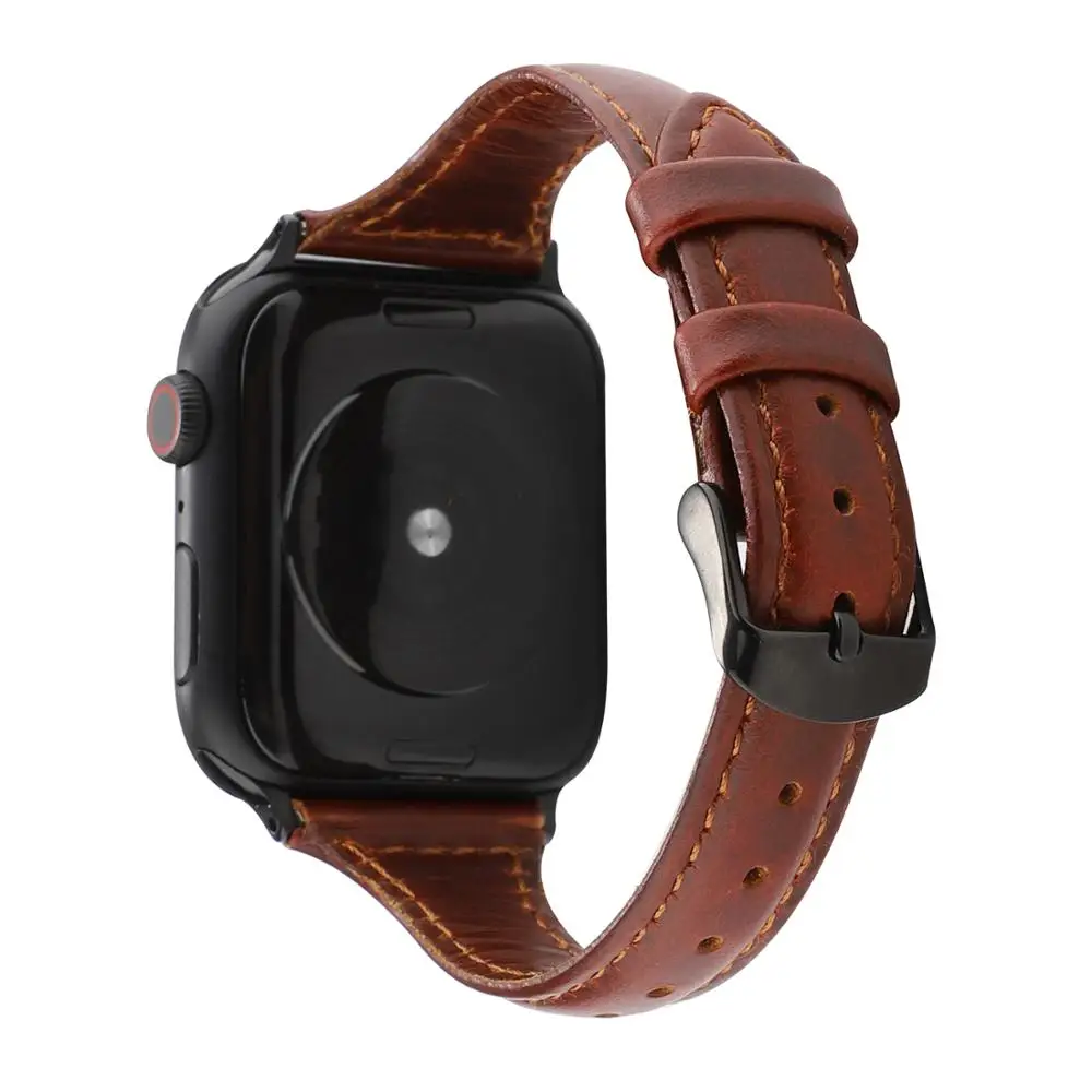 red brown 2 С цветочным узором ремешок для apple watch, ремешок 42 мм, 38 мм, ремешок для наручных часов iwatch, Версия 44 мм 40 мм Series 5/4/3/2/1 кожаный ремешок correa спортивный браслет - Цвет ремешка: red brown 2