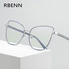 Очки для чтения RBENN в металлической оправе женские, с защитой от сисветильник, формы кошачий глаз, с CR-39 линзами, с диоптриями + 2021, + 1,75, + 2,75, + 4,5, + 5,0, + 6,0