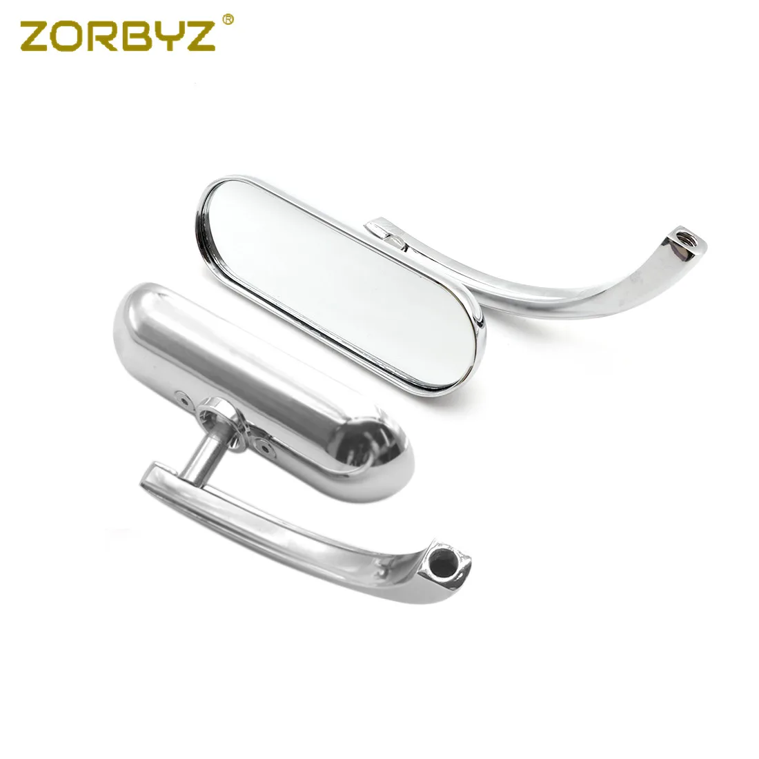 ZORBYZ 1 пара хромированные мини овальные мотоциклетные зеркала для Harley Dyna Softail Sportster Touring