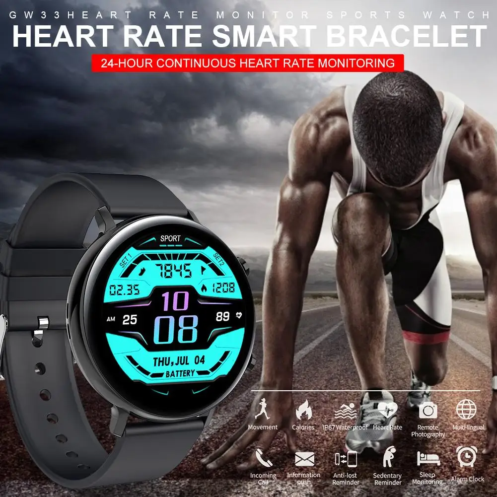Смарт часы IP68 водонепроницаемый монитор сердечного ритма здоровья спортивный