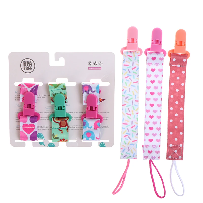 

3 Pcs/Set Baby Pacifier Clips Pacifier Chain Dummy Clip Nipple Holder For Nipples Children Pacifier Clip Soother Holder attache