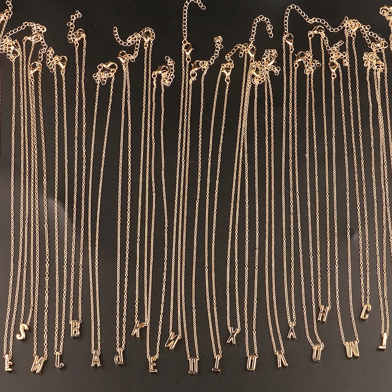 Кулон Faroonee в виде букв золотого и серебряного цвета, Женское Ожерелье «сделай сам», именной чокер, цепочка, ювелирные изделия для вечеринки, подарки, аксессуары унисекс, 6C3347