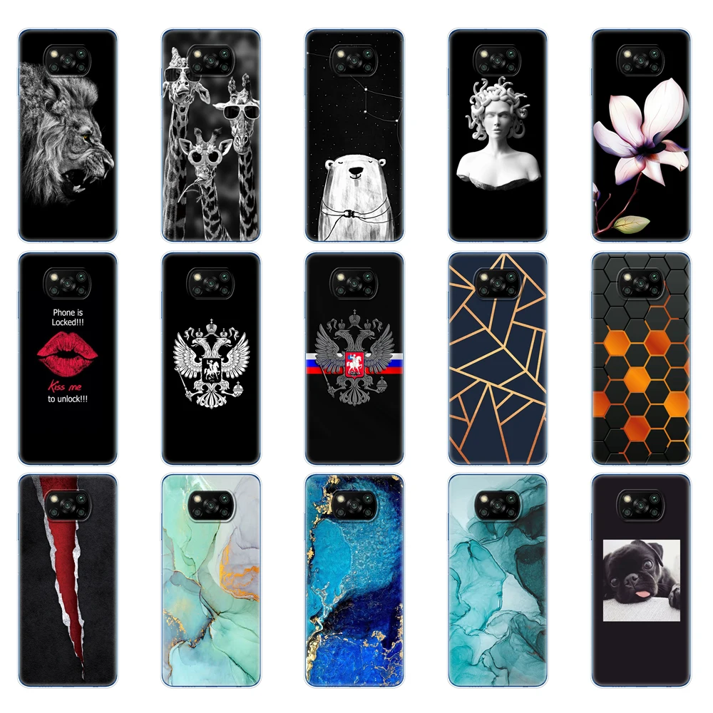 for xiaomi poco x3 nfc case silicon soft back phone cover for poco x3 pro case tpu bumper for poco x 3 pocox3 nfc 6 67 global free global shipping