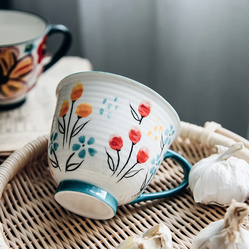 Простая кружка для молока и кофе кружки домашняя керамическая завтрака хлопьев