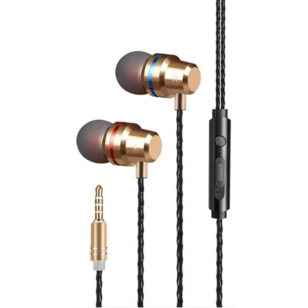 В EarEarbudHeadphonesHeavyBassWiredHeadsetMetalEarbudwithMicphoneStereoSoundEffect|Наушники и гарнитуры| |