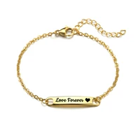 engrave custom name letters baby bracelets stainless steel personalized gifts for girlboy children gold color bracelet women gi