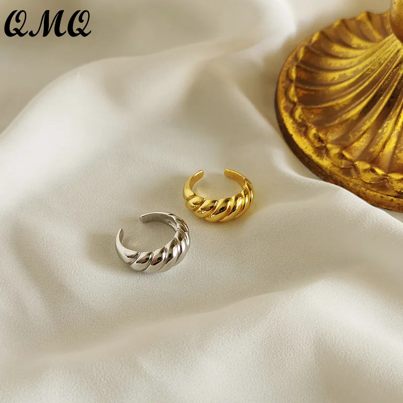 

Real 925 Sterling Silver Irregular Rings for Women 18k Gold Plating Spiral Fringe Chain Open Ring Ins Party Gifts Fine Jewerly