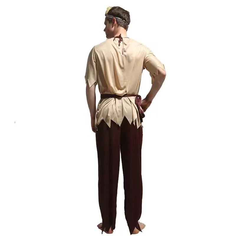 Мужские костюмы индейцев на Хэллоуин для взрослых примитивный дикий воин