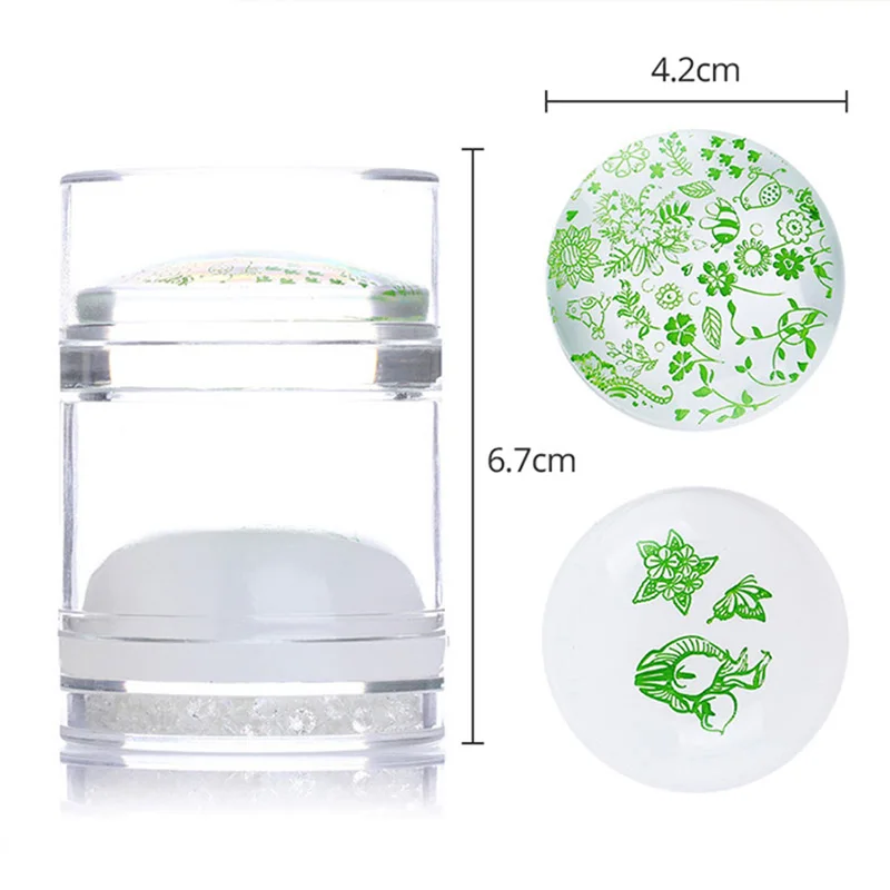 1 шт. силиконовая прокладка Прозрачный матовый ручка с скребком штамповка