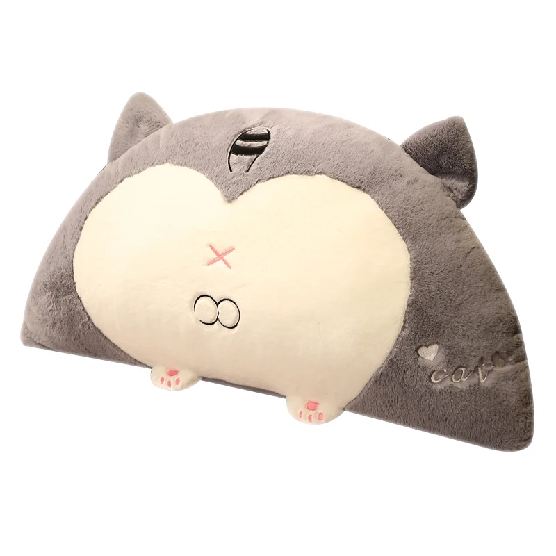

1pc 75/90cm cute cartoon animal butt plush pillow, fur stuffed animal bedside cushion decoration gift