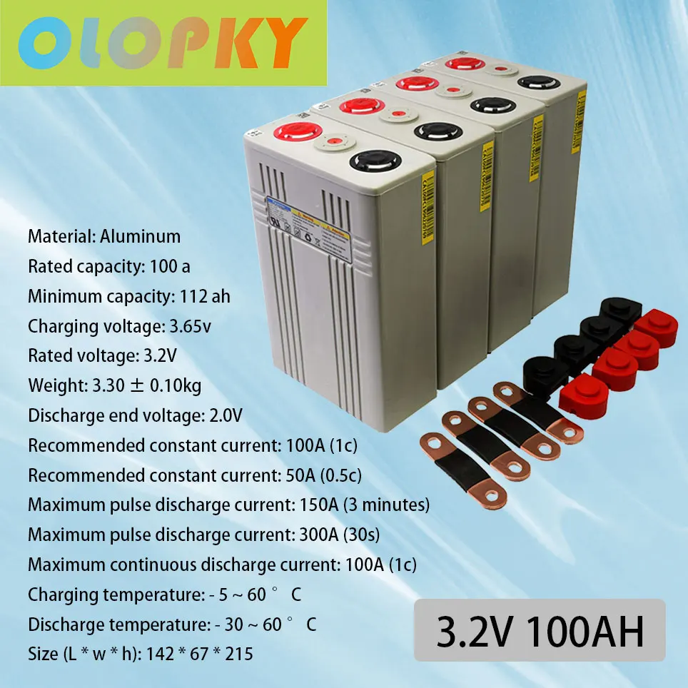 

Литий-железо-фосфатный аккумулятор CALB LiFePO4 класса А, 3,2 в, Ач, пластиковая оболочка CA100, упаковка «сделай сам», Солнечная Лодка RV ev