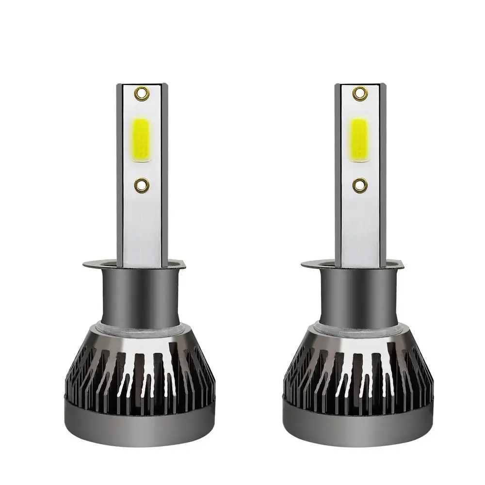 

2 X H1 LED Headlight Conversion Kit COB Bulb 90W 12000LM White High Power 6000K High Quality Aviation Aluminum