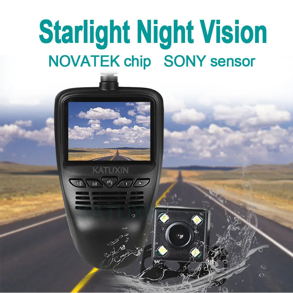 Wifi автомобильный видеорегистратор Скрытая видеорегистратор NOVATEK 2 дюймов Экран Ночное видение Регистраторы автомобиля Камера парковки Регистраторы KATUXIN RS801