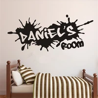 custom name graffiti street culture wall sticker boy room nursery personalized name decals bedroom vinyl decor wl1875