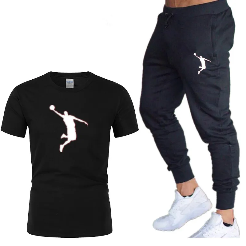 

Printed Men's Brand Sportswear Shorts Suit Short-sleeved Breathable T-shirt Shorts Casual Wear Men's Basketball Training Suit