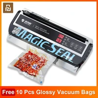 hand self integrated vacuum packaging machine air extraction sealing small food preservation flat bag machine with bag cutter