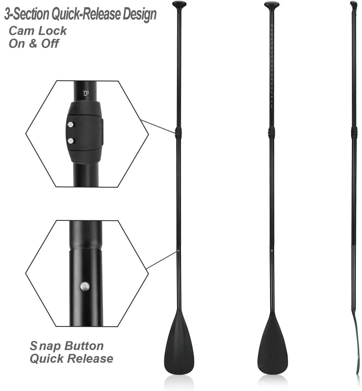 WHITBYS SUP Paddle регулируемые 3 шт. стоячие весла плавающие портативные весла доска аксессуары