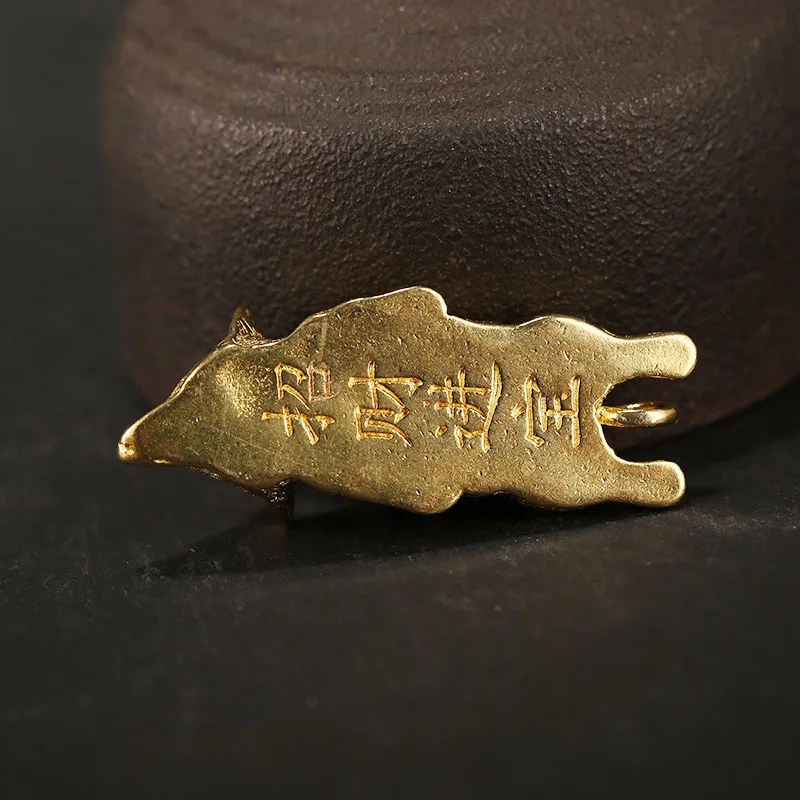 Латунный брелок счастливая Спящая собака Подвески винтажные металлические