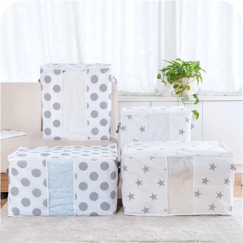 

Foldable Storage Bag Clothes Blanket Quilt Closet Sweater Organizer Box Pouches storage drawers storage organizer WF717316