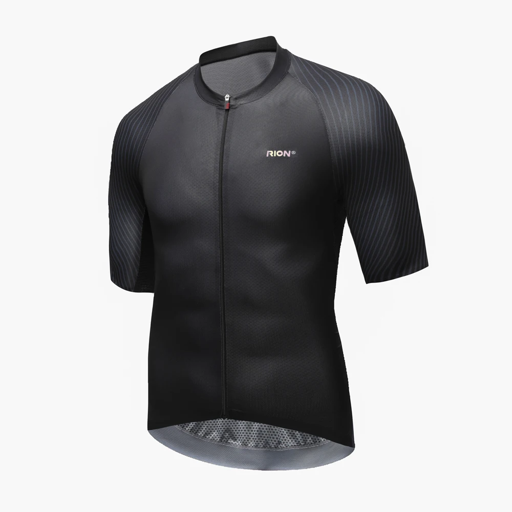 

RION Men Cycling Jersey 2021 Short Sleeve MTB Road Bike Jersey Stripes Breathable Mountain Bicycle Jersey Maillot Ciclismo