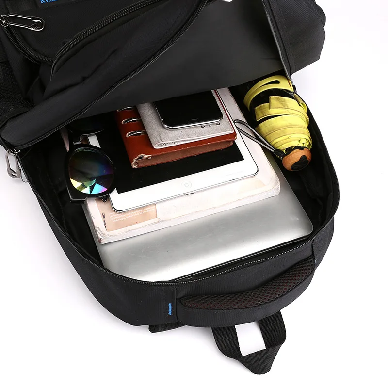 Мужской нейлоновый рюкзак для отдыха в студенческом стиле черный ноутбука 15 6