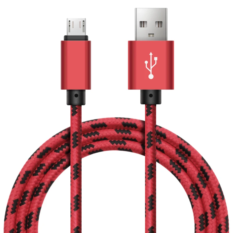 5 шт./лот нейлоновый кабель Micro USB мобильный телефон 10 футов длинные кабели для