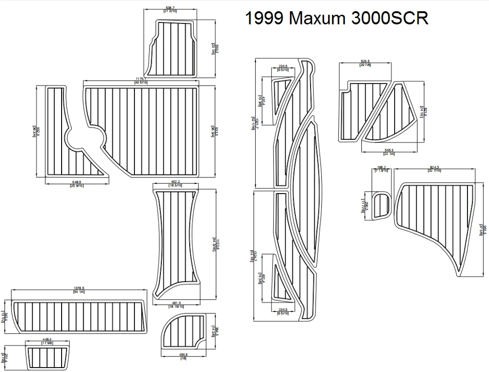 1999 Maxum 3000SCR платформа для плавания и Flexiteek 2G синтетический Тиковый настил |