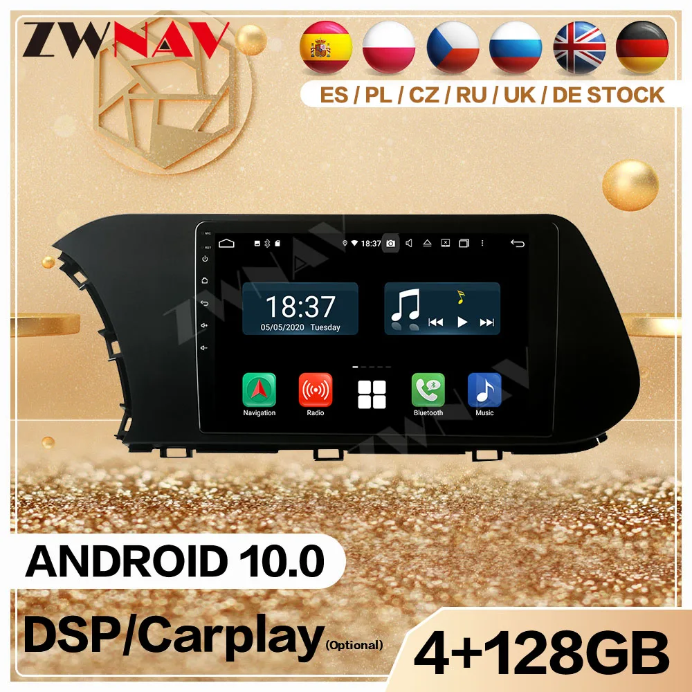 128G Carplay 2 Din Radio Receiver For Hyundai I20 2021 Android 10 Screen Player Video GPS Autoradio Head Unit Auto Audio Stereo