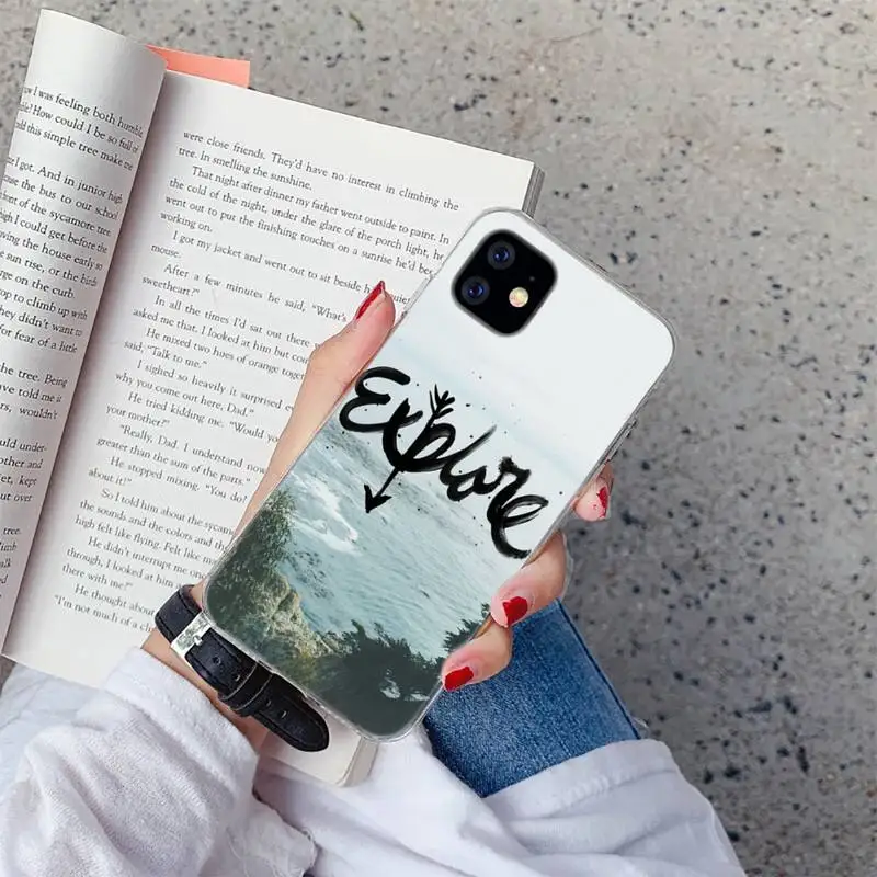 

Beach Mountain bule sky Phone Case For iphone 12 5 5s 5c se 6 6s 7 8 plus x xs xr 11 pro max mini